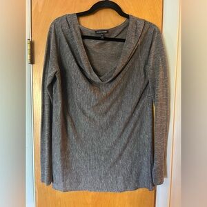 Eileen Fisher Charcoal Cowl Neck Top